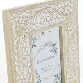 Photo frame DKD Home Decor Wood Plastic Mango wood Brown... 2