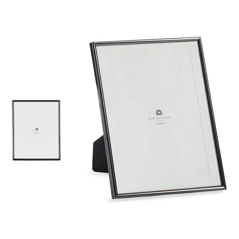 Photo frame Black Crystal Steel (15 x 20 cm)