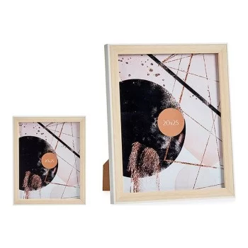 Photo frame White 22,6 x 2 x 27,6 cm Brown Plastic Glass... 2