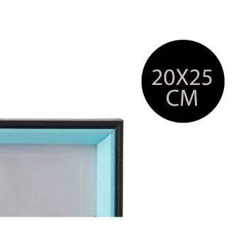 Photo frame Black Blue Crystal 3 x 27 x 22 cm MDF Wood 2