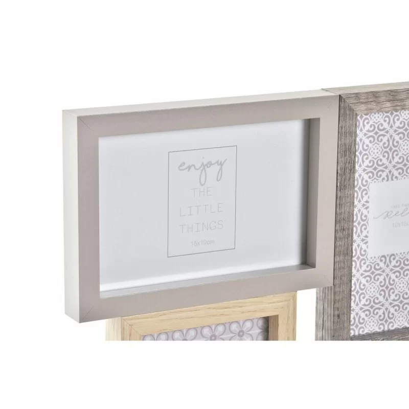 Photo frame DKD Home Decor Grey Natural Wood...