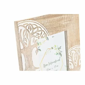 Photo frame DKD Home Decor White Brown Wood Crystal Mango... 2