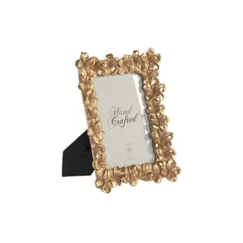 Photo frame DKD Home Decor Golden Resin Flowers Tropical...