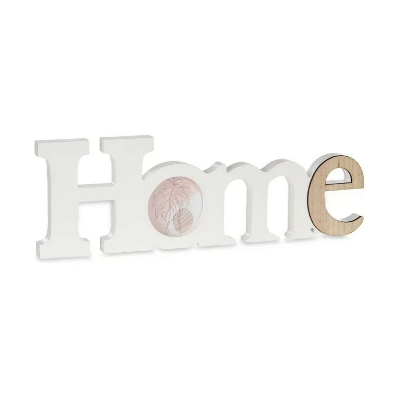 Photo frame Home White Brown MDF Wood 40 x 13,5...