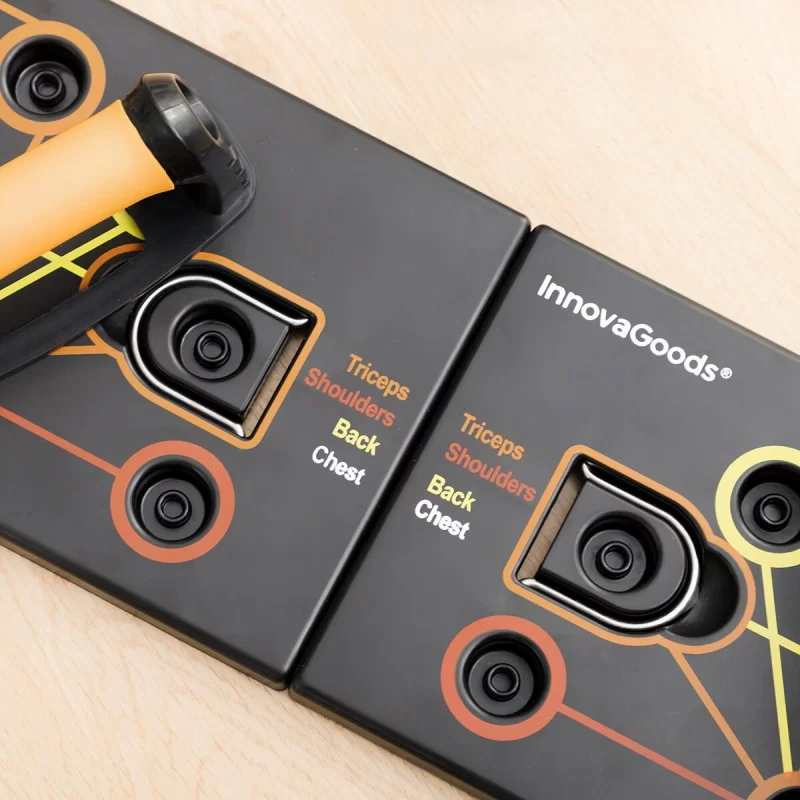 Push-Up Board with Resistance Bands and...