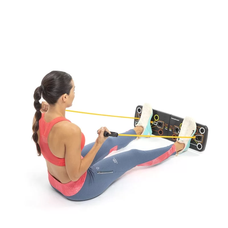 Push-Up Board with Resistance Bands and...