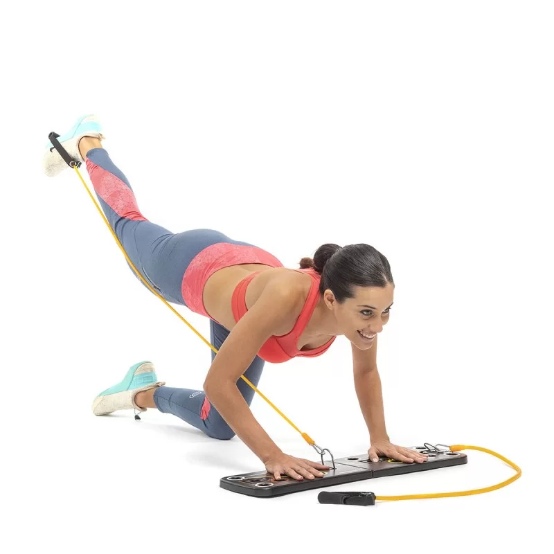 Push-Up Board with Resistance Bands and...