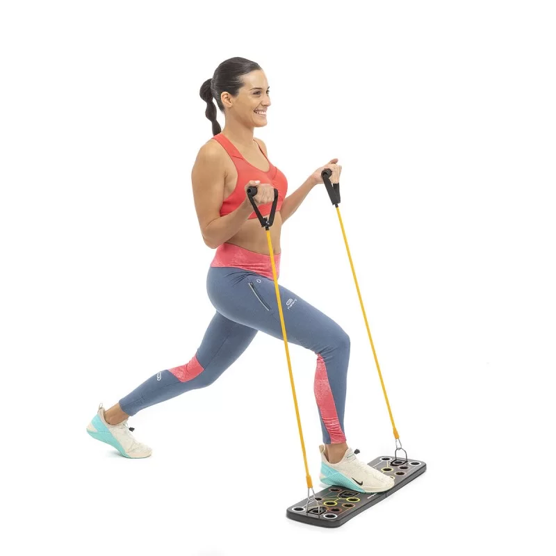 Push-Up Board with Resistance Bands and...