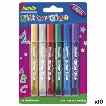 Gel glue Imedio Glitter Glue Multicolour (10Units)