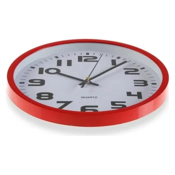 Wall Clock Versa Red Plastic 3,8 x 25 x 25 cm 2