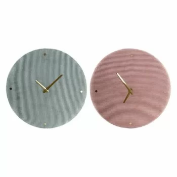 Wall Clock DKD Home Decor Green Pink 40,5 x 5,5 x 40,5 cm...