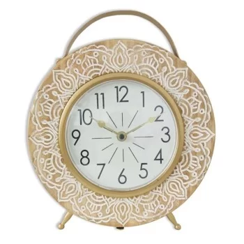 Table clock Versa Mandala MDF Wood 8,5 x 25,5 x 29,5 cm