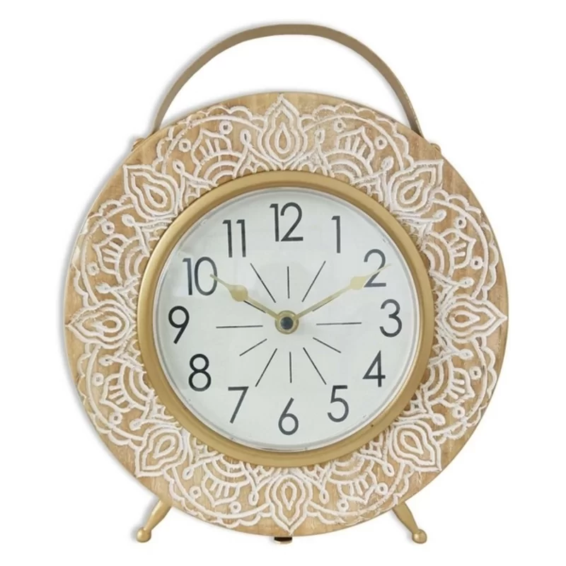 Table clock Versa Mandala MDF Wood 8,5 x 25,5 x...