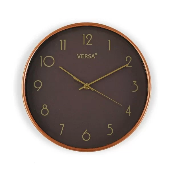 Wall Clock Gold Plastic (4 x 30 x 30 cm)