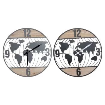 Wall Clock DKD Home Decor Black Grey Iron 60 x 4,5 x 60...