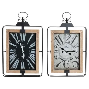 Wall Clock DKD Home Decor RE-180398 46 x 6 x 75 cm Black...