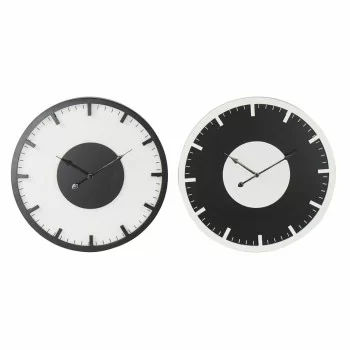 Wall Clock DKD Home Decor 50 x 3,5 x 50 cm Black White...