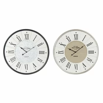 Wall Clock DKD Home Decor Grey Beige Iron MDF Wood 60 x 5...