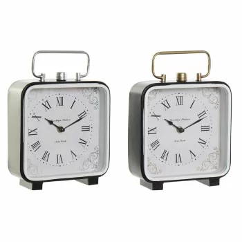 Table clock DKD Home Decor 19 x 7 x 27 cm Crystal Black...