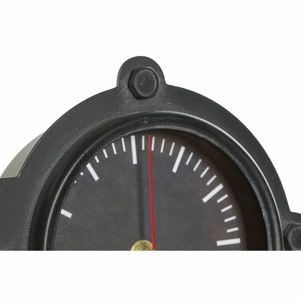 Table clock DKD Home Decor 38 x 7 x 20 cm Crystal Black Golden Iron Vintage