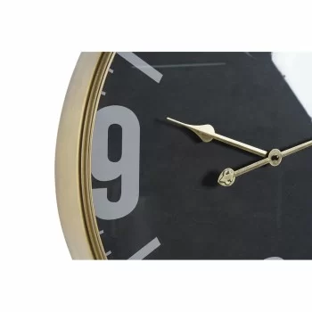 Wall Clock DKD Home Decor Crystal Black Golden Iron (60 x... 2