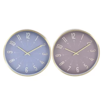 Wall Clock DKD Home Decor Blue Maroon Aluminium Modern 30...