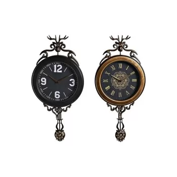 Wall Clock DKD Home Decor 27 x 7,5 x 57,5 cm Crystal...