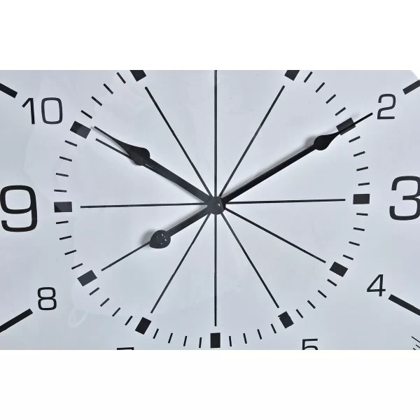 Wall Clock DKD Home Decor Crystal Golden Metal White Compass (60 x 3 x 60 cm)