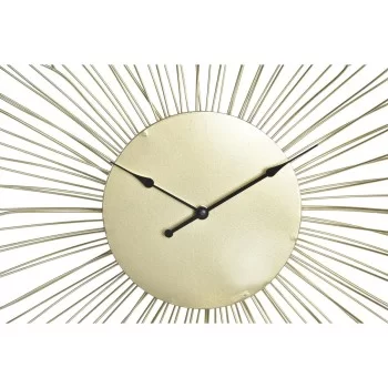 Wall Clock DKD Home Decor Flower Golden Metal (57 x 4 x... 2