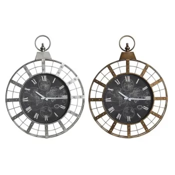 Wall Clock DKD Home Decor 60 x 6,5 x 78 cm Crystal Silver...