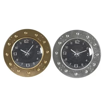 Wall Clock DKD Home Decor 48,5 x 6 x 48,5 cm Crystal...