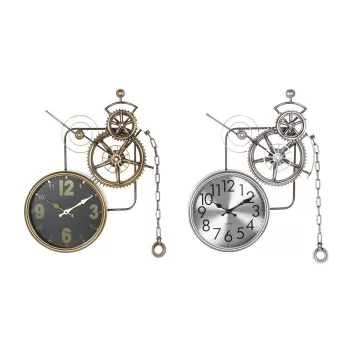Wall Clock DKD Home Decor Gears Crystal Iron 50 x 7 x 62...