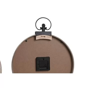 Wall Clock DKD Home Decor 40 x 6,5 x 46 cm Black Brown... 2