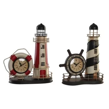Table clock DKD Home Decor 25.5 x 14 x 32.5 cm Red Black...