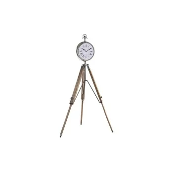Table clock DKD Home Decor 22 x 40 x 80 cm Natural Silver...