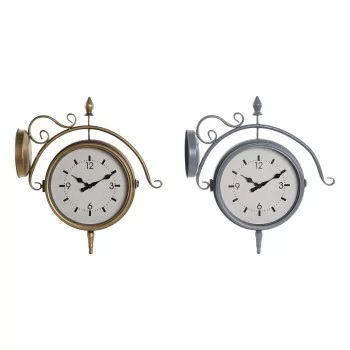 Wall Clock DKD Home Decor 43 x 14,5 x 47 cm Crystal Grey...