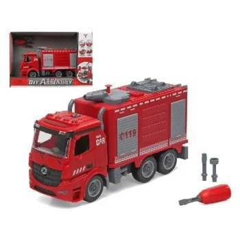 Fire Engine with Light and Sound Diy Assembly 37 x 25 cm...