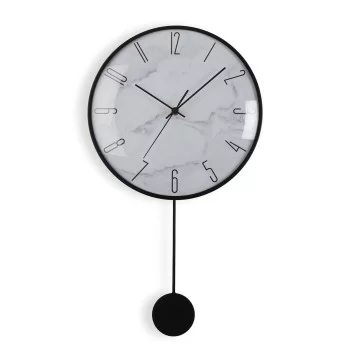 Wall Clock Versa Pendulum Metal Crystal MDF Wood 4,5 x 56...