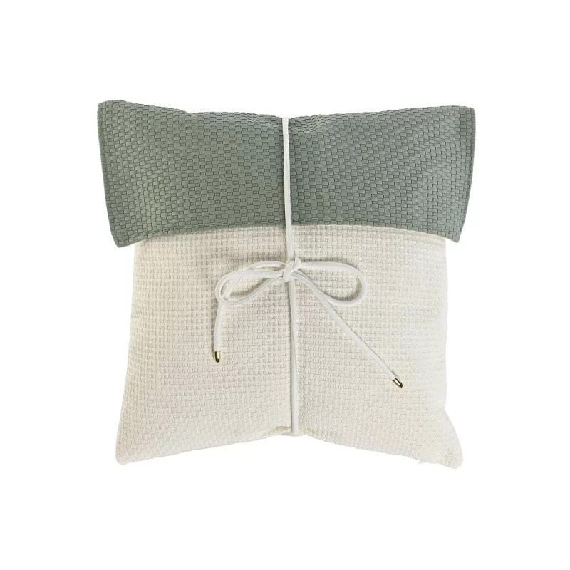 Cushion Home ESPRIT White Green 45 x 10 x 45 cm