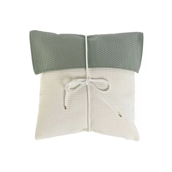 Cushion Home ESPRIT White Green 45 x 10 x 45 cm