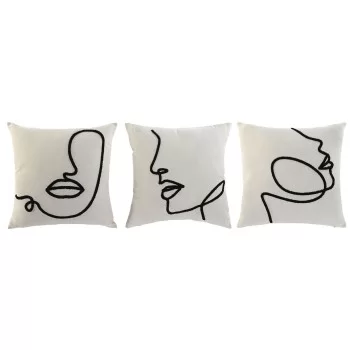 Cushion Home ESPRIT Natural 45 x 15 x 45 cm (3 Units)