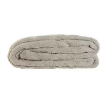 Blanket DKD Home Decor Light grey Rhombus 150 x 200 x 1 cm 2