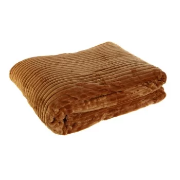 Blanket DKD Home Decor Terracotta 150 x 200 x 2 cm 2