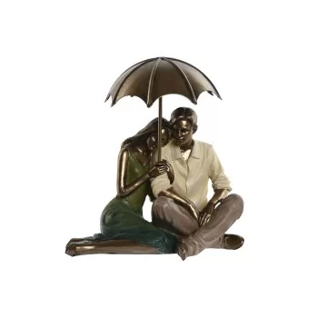 Decorative Figure Home ESPRIT Green Golden Pair 15 x 11,5...