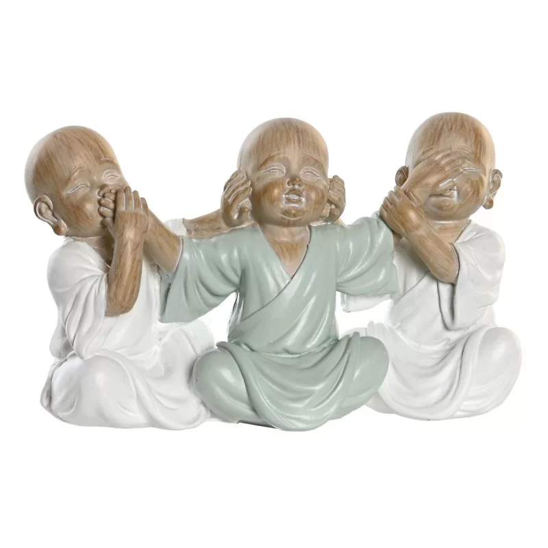 Decorative Figure DKD Home Decor Resin Multicolour Monk Oriental (16 x 6,5 x 9,5 cm)