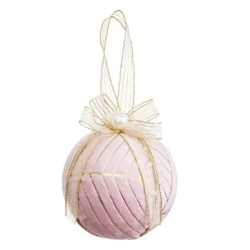 Christmas Baubles Pink Polyfoam Fabric 6 x 6 x 6 cm (6...