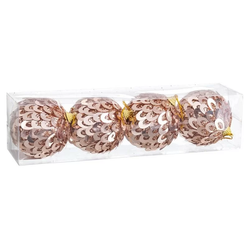 Christmas Baubles Bronze Plastic Polyfoam 8 x 8...