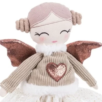 Christmas bauble Green Beige Sand Fabric 42 cm 2