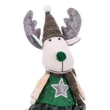 Christmas bauble Green Multicolour Sand Fabric Reindeer... 2