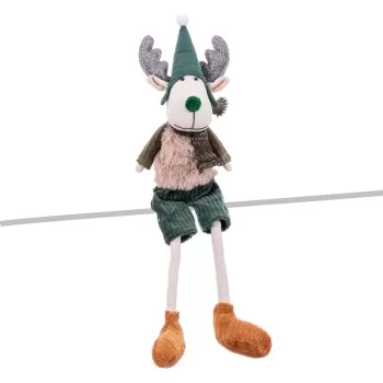Christmas bauble Green Multicolour Sand Fabric Reindeer...